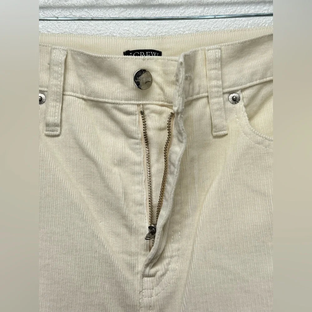 J Crew Corduroy Wide Leg High Waist Trouser Pants Cream Size 29 Style BT922 - Picture 2 of 10